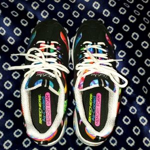 Skechers air cooled memory foam bright colored size 9